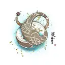 kintsugi heart tattoo design idea