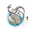 kintsugi heart tattoo design idea