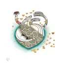 kintsugi heart tattoo design idea