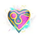 kintsugi with heart  tattoo design idea