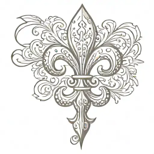 fleur de lis tattoo design idea