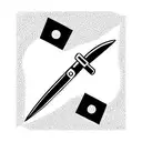 folded switchblade tattoo design idea