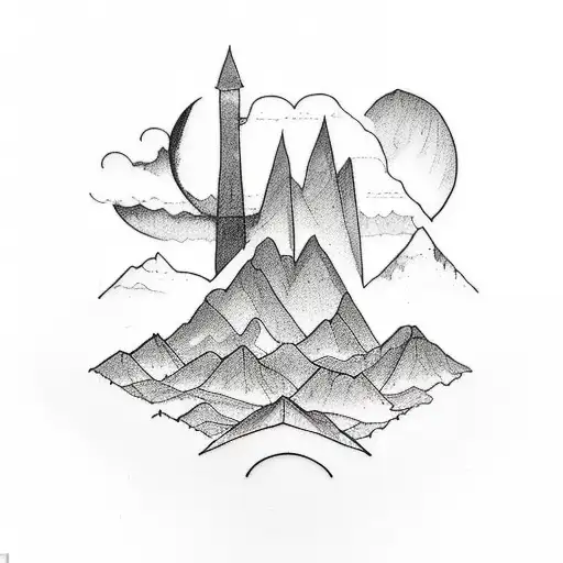 tattoo ideas that connect self love and mountains that would be 5in by 2in tattoo design idea