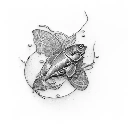 fly fishing  tattoo design idea