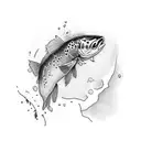 fly fishing  tattoo design idea