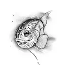 fly fishing  tattoo design idea