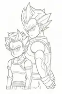 Vegeta con Trunks bebe tattoo design idea