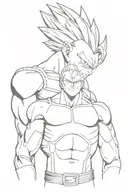Vegeta con Trunks bebe tattoo design idea