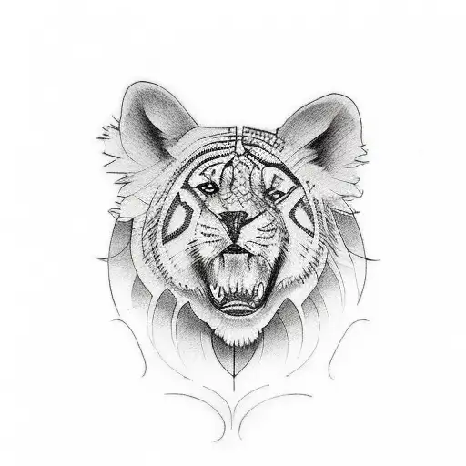 a tattoo symbolizing abadonment issues and mommy issues using wildlife tattoo design idea