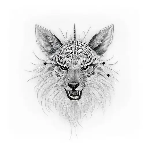 create a long skinny tattoo showing wildlife and how its easier to relate to wildlife then friends tattoo design idea