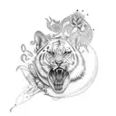 a tattoo symbolizing abadonment issues and mommy issues using wildlife tattoo design idea