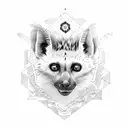 a mixture of hyena, cape cut porcupine, serval, bat eared fox, mongoose, swamp and colobus monkeys, and lemur tattoo design idea