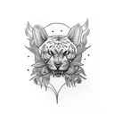 a tattoo symbolizing abadonment issues and mommy issues using wildlife tattoo design idea