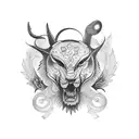 a tattoo symbolizing abadonment issues and mommy issues using wildlife tattoo design idea