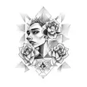 my nonbinary identity and journey of self-discovery. I'm looking for design ideas that incorporate elements like flowers tattoo design idea
