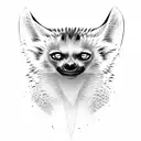a mixture of hyena, cape cut porcupine, serval, bat eared fox, mongoose, swamp and colobus monkeys, and lemur tattoo design idea