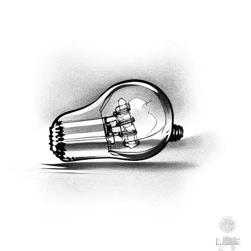 light bulb tattoo design idea