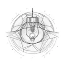 light bulb tattoo design idea