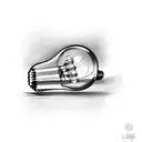 light bulb tattoo design idea