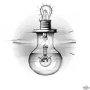 light bulb tattoo design idea