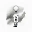 light bulb tattoo design idea