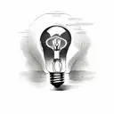 light bulb tattoo design idea