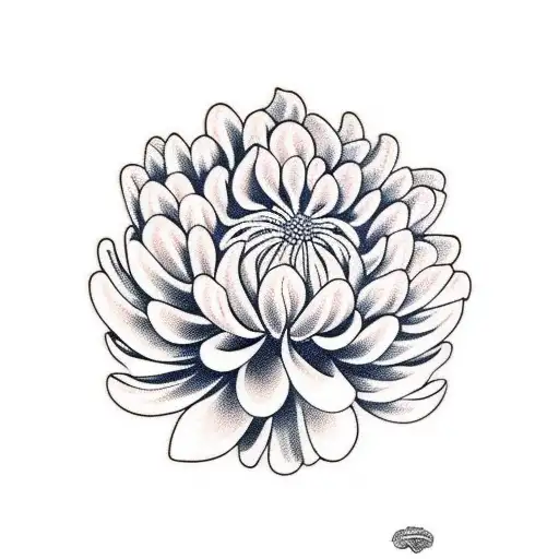 Chrysanthemums in black and white Stock Vector Images - Alamy