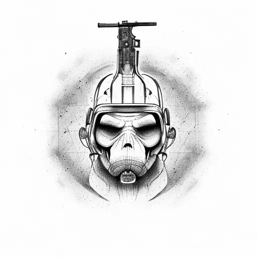 gta caracther with designer clothes and a ak47 tattoo design idea