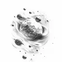 Per Aspera Ad Astra, space theme tattoo design idea