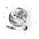Per Aspera Ad Astra, space theme tattoo design idea