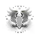 Eagle cross  tattoo design idea