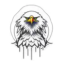 Eagle cross  tattoo design idea
