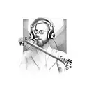 music lover tattoo design idea