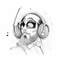 music lover tattoo design idea