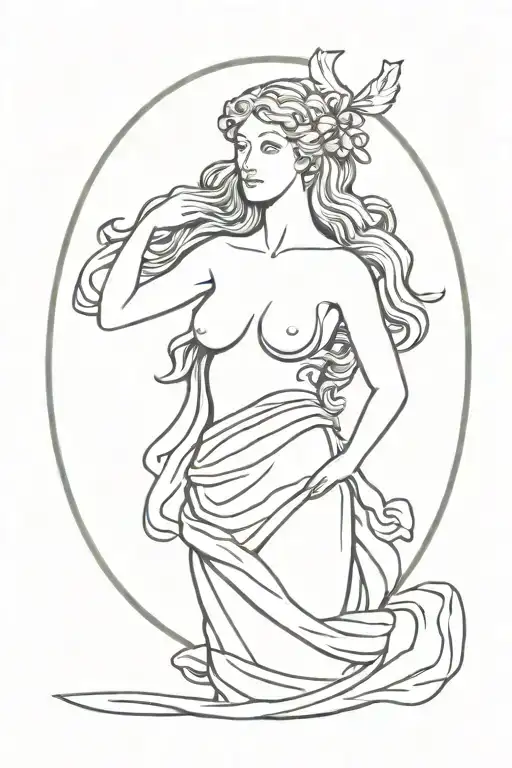 Greek Goddess Venus (Aphrodite) tattoo design idea