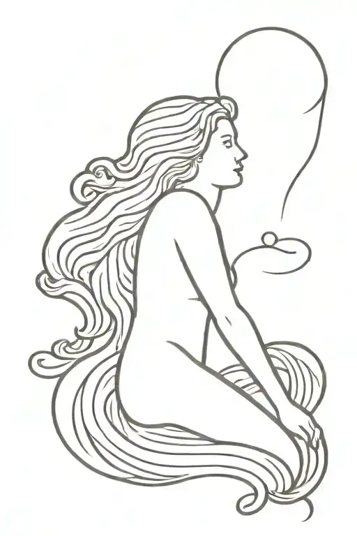 Birth of Venus (goddess) tattoo design idea