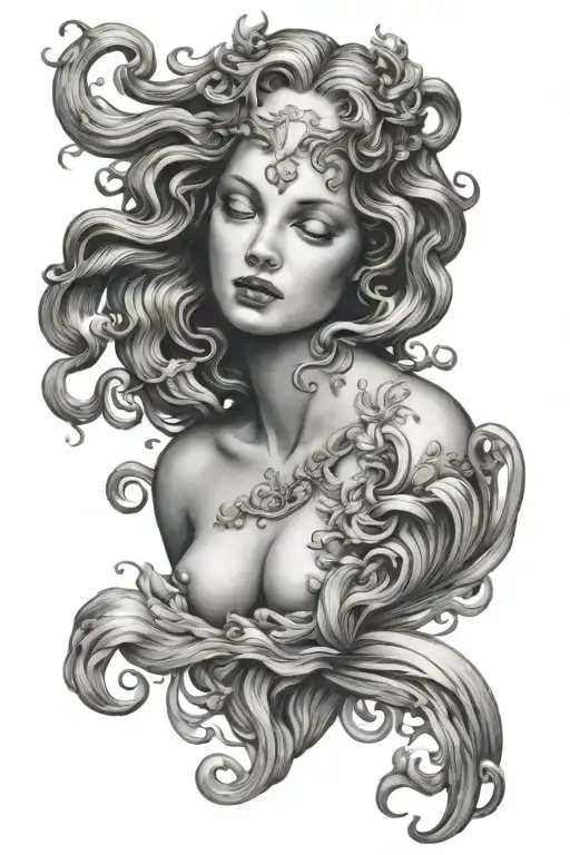 Birth of Venus (goddess) tattoo design idea