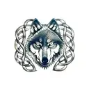 Wolf and Bear, celtic knot, forest, forearm tattoo with a quote about brotherhood  tattoo design idea