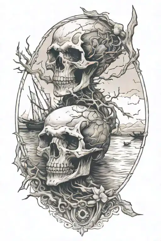 charon boatman tattoo design idea