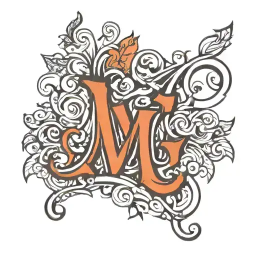 letters M and S tattoo design idea