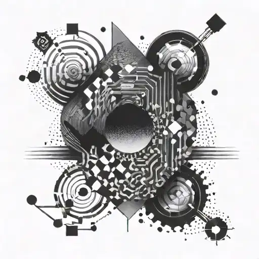 the balance between emotions to logic gates connecting tattoo design idea