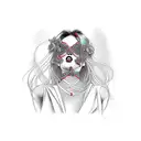 shibari pinup tattoo design idea