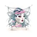 shibari pinup tattoo design idea