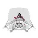 shibari pinup tattoo design idea