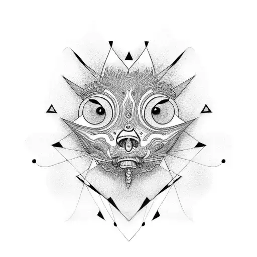 sol con cara de craneo tattoo design idea