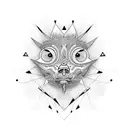 sol con cara de craneo tattoo design idea