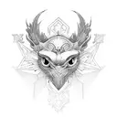 sol con cara de craneo tattoo design idea