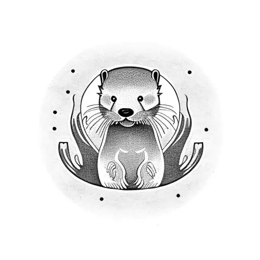 Otter tattoo design idea