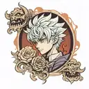 Killua zoldyck Shadow step tattoo design idea