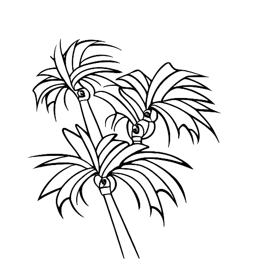 Palm Tree framed tattoo design idea